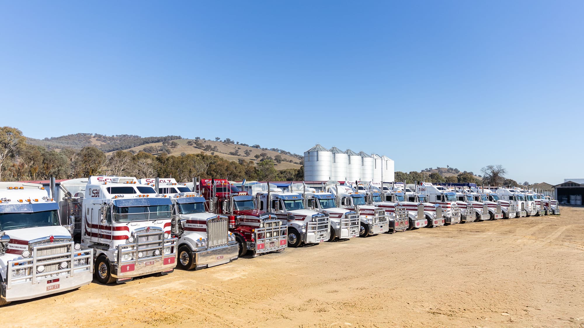 Truck on an open highway representing the future of the logistics industry in 2025