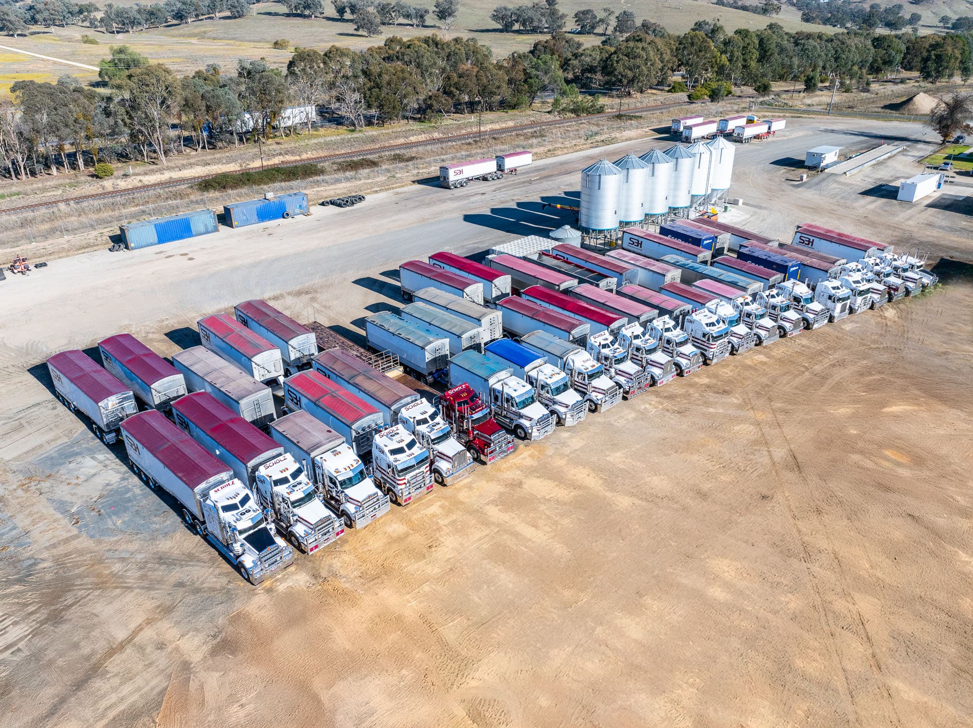 Professional trucking logistics lead generation showing fleet management and customer portal features